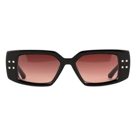 A1183Z New VALENTINO V-Cinque Black Square VLS-108 A Sunglasses Women - Picture 2 of 5